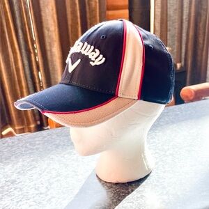 Callaway Navy and White Golf Cap with Red Trim by New Era